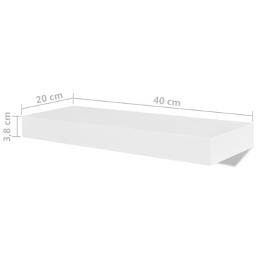 vidaXL Ράφια Τοίχου 4 τεμ. Λευκά 40x20x3,8cm