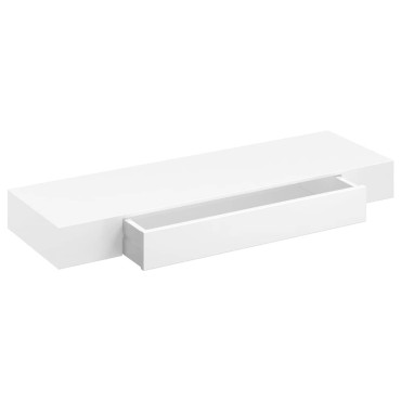 vidaXL Ράφια Τοίχου με Συρτάρια 2 τεμ. Λευκά 80x25x8cm