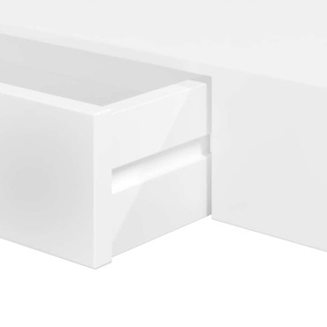 vidaXL Ράφια Τοίχου με Συρτάρια 2 τεμ. Λευκά 80x25x8cm