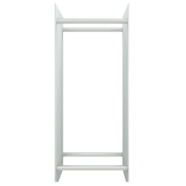 vidaXL Ράφι Καυσόξυλων Λευκό 40 x 35 x 100 εκ. από Ψημένο Γυαλί