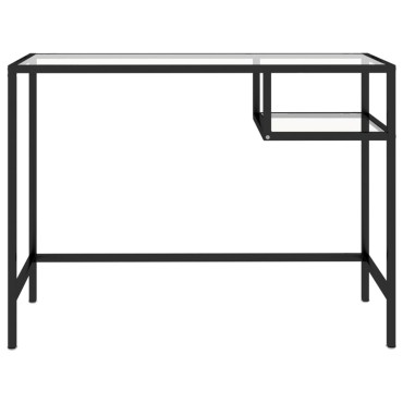 vidaXL Γραφείο Υπολογιστή Διάφανο 100x36x74cm από Γυαλί 1 τεμ.
