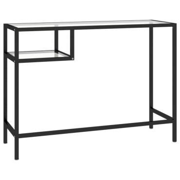 vidaXL Γραφείο Υπολογιστή Διάφανο 100x36x74cm από Γυαλί 1 τεμ.