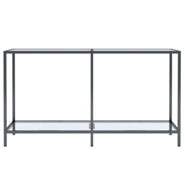 vidaXL Τραπέζι Κονσόλα Διαφανές 140x35x75,5cm από Ψημένο Γυαλί 1 τεμ.