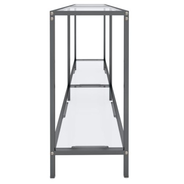 vidaXL Τραπέζι Κονσόλα Διαφανές 140x35x75,5cm από Ψημένο Γυαλί 1 τεμ.