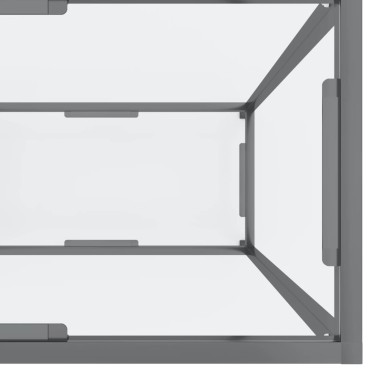 vidaXL Τραπέζι Κονσόλα Διαφανές 140x35x75,5cm από Ψημένο Γυαλί 1 τεμ.
