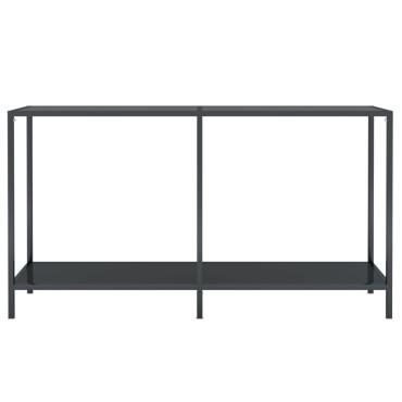 vidaXL Τραπέζι Κονσόλα Μαύρο 140x35x75,5cm από Ψημένο Γυαλί 1 τεμ.