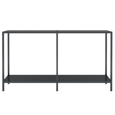 vidaXL Τραπέζι Κονσόλα Μαύρο 140x35x75,5cm από Ψημένο Γυαλί 1 τεμ.