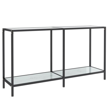vidaXL Τραπέζι Κονσόλα Λευκό 140x35x75,5cm από Ψημένο Γυαλί 1 τεμ.