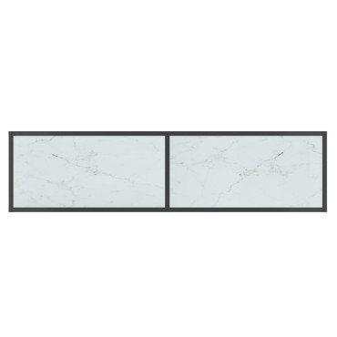 vidaXL Τραπέζι Κονσόλα Λευκό 140x35x75,5cm από Ψημένο Γυαλί 1 τεμ.