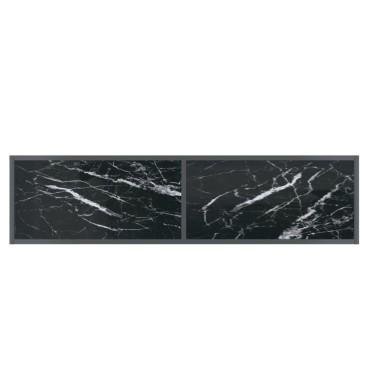 vidaXL Τραπέζι Κονσόλα Μαύρο 140x35x75,5cm από Ψημένο Γυαλί 1 τεμ.