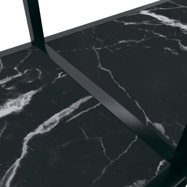 vidaXL Τραπέζι Κονσόλα Μαύρο 140x35x75,5cm από Ψημένο Γυαλί 1 τεμ.