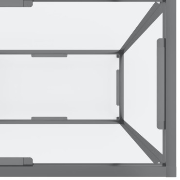 vidaXL Τραπέζι Κονσόλα Διαφανές 160x35x75,5cm από Ψημένο Γυαλί 1 τεμ.