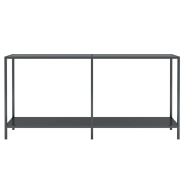 vidaXL Τραπέζι Κονσόλα Μαύρο 160x35x75,5cm από Ψημένο Γυαλί 1 τεμ.