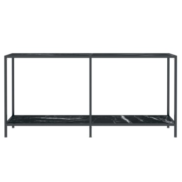 vidaXL Τραπέζι Κονσόλα Μαύρο 160x35x75,5cm από Ψημένο Γυαλί 1 τεμ.