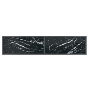 vidaXL Τραπέζι Κονσόλα Μαύρο 160x35x75,5cm από Ψημένο Γυαλί 1 τεμ.