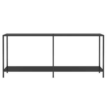 vidaXL Τραπέζι Κονσόλα Μαύρο 180x35x75,5cm από Ψημένο Γυαλί 1 τεμ.