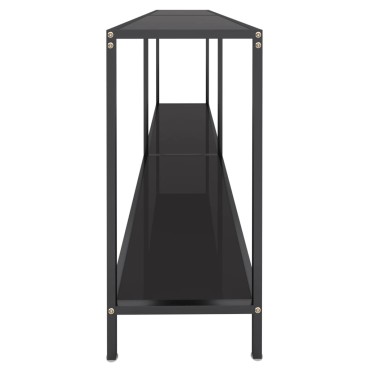vidaXL Τραπέζι Κονσόλα Μαύρο 180x35x75,5cm από Ψημένο Γυαλί 1 τεμ.