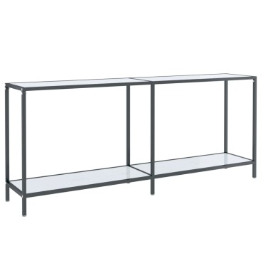 vidaXL Τραπέζι Κονσόλα Λευκό 180x35x75,5cm από Ψημένο Γυαλί 1 τεμ.