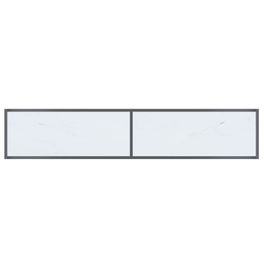vidaXL Τραπέζι Κονσόλα Λευκό 180x35x75,5cm από Ψημένο Γυαλί 1 τεμ.