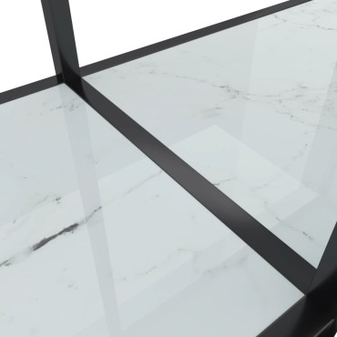 vidaXL Τραπέζι Κονσόλα Λευκό 180x35x75,5cm από Ψημένο Γυαλί 1 τεμ.