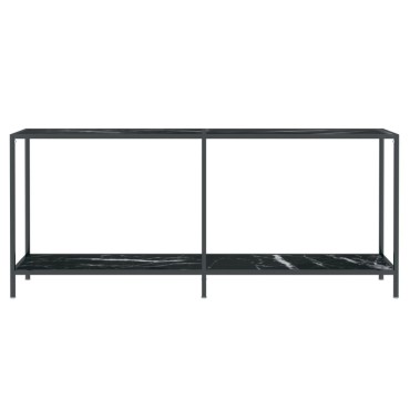 vidaXL Τραπέζι Κονσόλα Μαύρο 180x35x75,5cm από Ψημένο Γυαλί 1 τεμ.