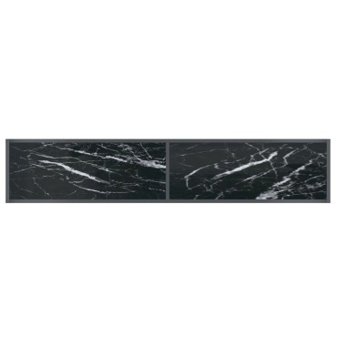 vidaXL Τραπέζι Κονσόλα Μαύρο 180x35x75,5cm από Ψημένο Γυαλί 1 τεμ.