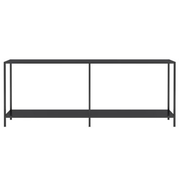 vidaXL Τραπέζι Κονσόλα Μαύρο 200x35x75,5cm από Ψημένο Γυαλί 1 τεμ.
