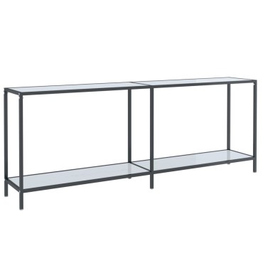 vidaXL Τραπέζι Κονσόλα Λευκό 200x35x75,5cm από Ψημένο Γυαλί 1 τεμ.