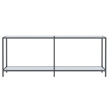 vidaXL Τραπέζι Κονσόλα Λευκό 200x35x75,5cm από Ψημένο Γυαλί 1 τεμ.