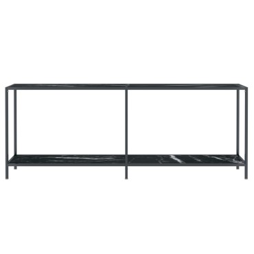 vidaXL Τραπέζι Κονσόλα Μαύρο 200x35x75,5cm από Ψημένο Γυαλί 1 τεμ.