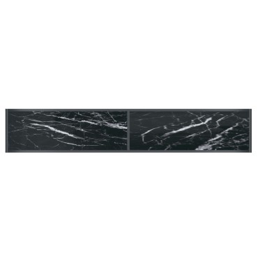 vidaXL Τραπέζι Κονσόλα Μαύρο 200x35x75,5cm από Ψημένο Γυαλί 1 τεμ.