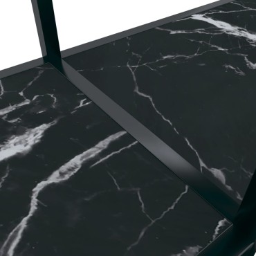 vidaXL Τραπέζι Κονσόλα Μαύρο 200x35x75,5cm από Ψημένο Γυαλί 1 τεμ.