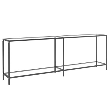 vidaXL Τραπέζι Κονσόλα Διαφανές 220x35x75,5cm από Ψημένο Γυαλί 1 τεμ.