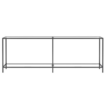 vidaXL Τραπέζι Κονσόλα Διαφανές 220x35x75,5cm από Ψημένο Γυαλί 1 τεμ.
