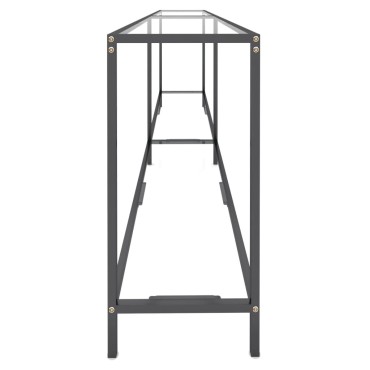 vidaXL Τραπέζι Κονσόλα Διαφανές 220x35x75,5cm από Ψημένο Γυαλί 1 τεμ.