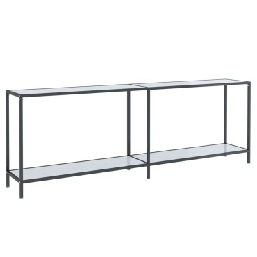 vidaXL Τραπέζι Κονσόλα Λευκό 220x35x75,5cm από Ψημένο Γυαλί 1 τεμ.