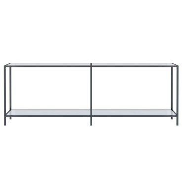 vidaXL Τραπέζι Κονσόλα Λευκό 220x35x75,5cm από Ψημένο Γυαλί 1 τεμ.