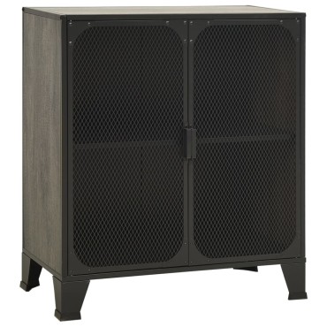 vidaXL Ντουλάπι Αποθήκευσης Γκρι 72x36x82cm Μέταλλο / MDF 1 τεμ.