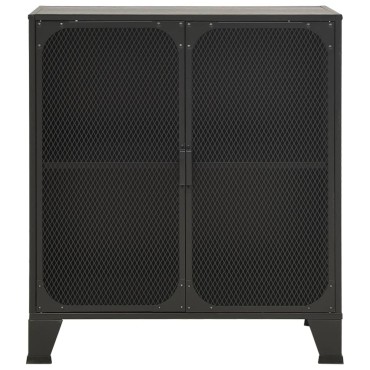 vidaXL Ντουλάπι Αποθήκευσης Γκρι 72x36x82cm Μέταλλο / MDF 1 τεμ.
