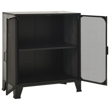 vidaXL Ντουλάπι Αποθήκευσης Γκρι 72x36x82cm Μέταλλο / MDF 1 τεμ.