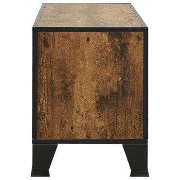 vidaXL Έπιπλο Τηλεόρασης Ρουστίκ Καφέ 105x36x47cm Μέταλλο / MDF