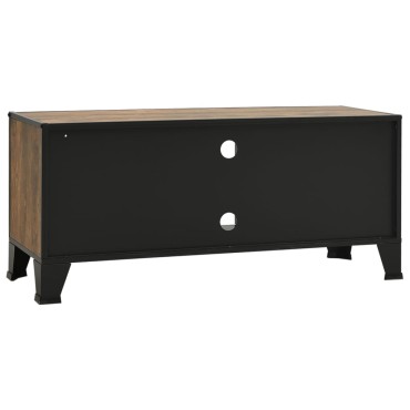 vidaXL Έπιπλο Τηλεόρασης Ρουστίκ Καφέ 105x36x47cm Μέταλλο / MDF