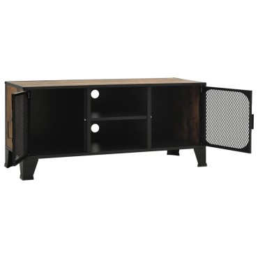 vidaXL Έπιπλο Τηλεόρασης Ρουστίκ Καφέ 105x36x47cm Μέταλλο / MDF