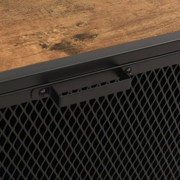 vidaXL Ντουλάπι Αποθήκευσης Ρουστίκ Καφέ 72x36x82cm Μέταλλο / MDF 1 τεμ.