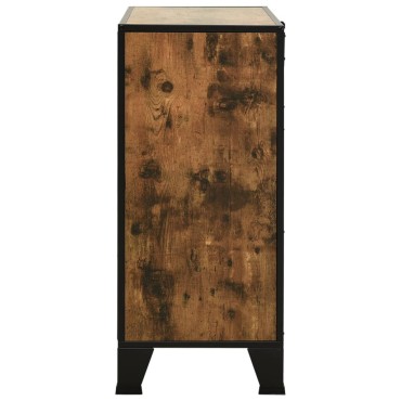vidaXL Ντουλάπι Αποθήκευσης Ρουστίκ Καφέ 72x36x82cm Μέταλλο / MDF 1 τεμ.