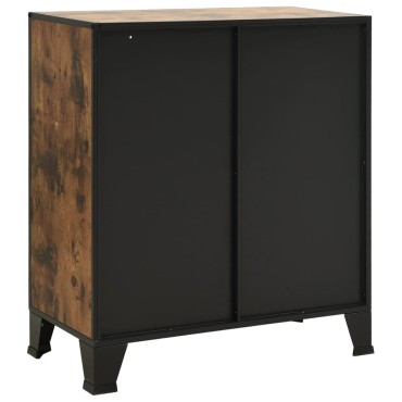 vidaXL Ντουλάπι Αποθήκευσης Ρουστίκ Καφέ 72x36x82cm Μέταλλο / MDF 1 τεμ.