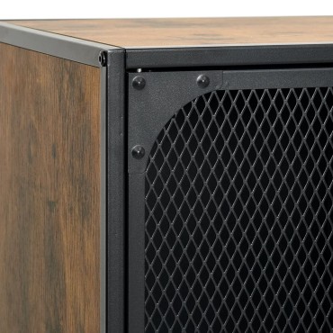 vidaXL Ντουλάπι Αποθήκευσης Ρουστίκ Καφέ 72x36x82cm Μέταλλο / MDF 1 τεμ.
