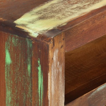 vidaXL Έπιπλο Τηλεόρασης 110x30x40cm Πολύχρωμο από Μασίφ Ανακυκ. Ξύλο