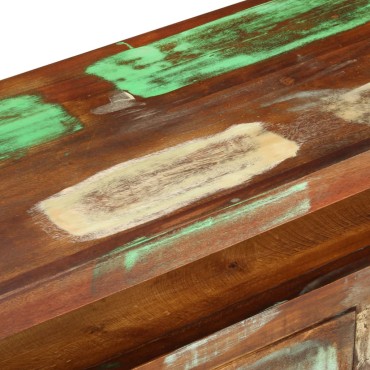 vidaXL Έπιπλο Τηλεόρασης 110x30x40cm Πολύχρωμο από Μασίφ Ανακυκ. Ξύλο
