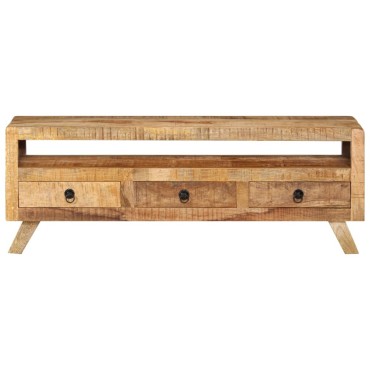vidaXL Έπιπλο Τηλεόρασης 110x30x40cm από Μασίφ Ξύλο Μάνγκο